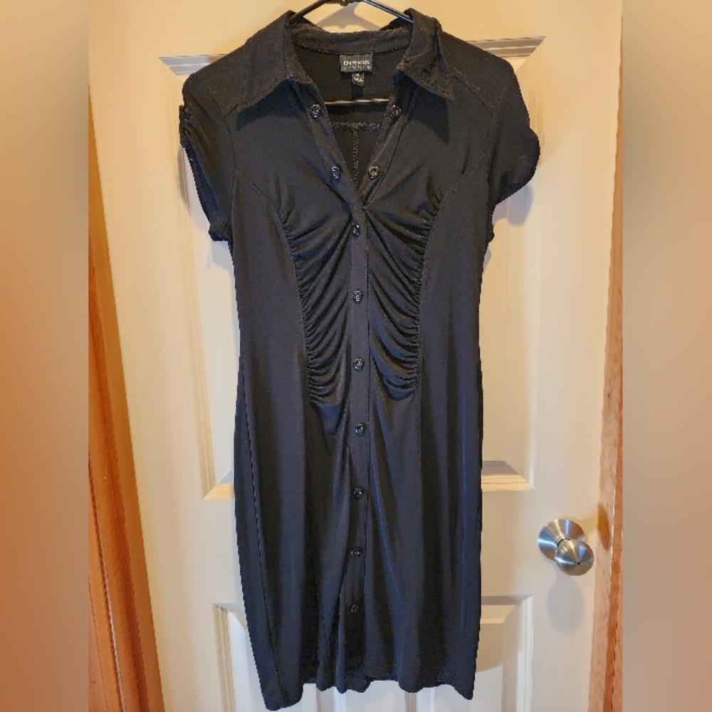 Pencil stretchy black dress